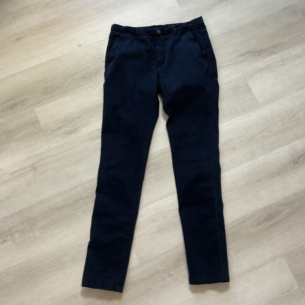 Good Man Brand Mens Chino Dress Pants Slim Leg Navy Blue Size 32